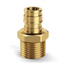 Zurn Industries QEMC34GX - F1960 Expansion XL Brass MPT Adapter - 1/2'' EX PEX x 3/4'' MPT