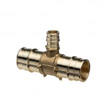 Zurn Industries QET553GX - F1960 Expansion XL Brass TEE  - 1'' EX PEX x 1'' EX PEX x 1/2'' EX P