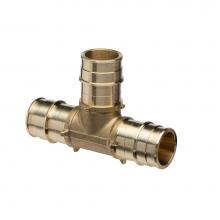 Zurn Industries QET555GX - F1960 Expansion XL Brass TEE  - 1'' EX PEX x 1'' EX PEX x 1'' EX PEX