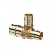 Zurn Industries QET755GX - F1960 Expansion XL Brass TEE  - 1-1/2'' EX PEX x 1'' EX PEX x 1'' EX