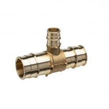 Zurn Industries QET764GX - F1960 Expansion XL Brass TEE  - 1-1/2'' EX PEX x 1-1/4'' EX PEX x 3/4'&ap