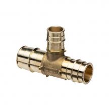 Zurn Industries QET765GX - F1960 Expansion XL Brass TEE  - 1-1/2'' EX PEX x 1-1/4'' EX PEX x 1'&apos