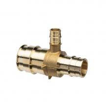 Zurn Industries QET874GX - F1960 Expansion XL Brass TEE  - 2'' EX PEX x 1-1/2'' EX PEX x 3/4''