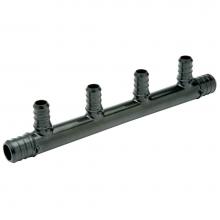 Zurn Industries QPM443-4 - Polymer Multi-port Tee - (1) 3/4'' PEX Crimp Inlet and Outlet w/ (4) 1/2'' PEX