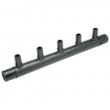 Zurn Industries QPM553-5 - Polymer Multi-port Tee - (1) 1'' PEX Crimp Inlet and Outlet w/ (5) 1/2'' PEX C