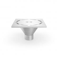 Zurn Industries Z1800-3NH-12S-H5-USA - Z1800-12''SQ(304SS)FloorDrain w/3''NH Otlt & HD Pmter Gap Grt w/Fingr Hole