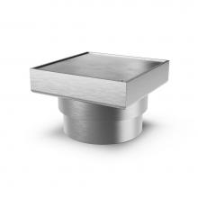 Zurn Industries Z1840-6NH-8S-USA - Z1840 - 8'' Square (304 SS) Cleanout w/ 6'' NH Outlet, Heavy-Duty Grate