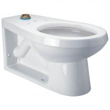 Zurn Industries Z5635-BWL - HET ELONGATED, FLOOR MOUNTED BCK OUTLET ECO VANTAGE TOP SPUD FLUSH VALVE TOILET