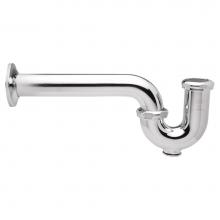 Zurn Industries Z8701-9B-PC - P-Trap with Wall Bend and Cleanout, 1 1/4'' Inlet, 1 1/2'' Outlet, 17 Gauge, B