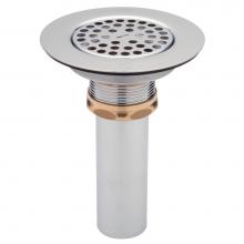 Zurn Industries Z8739-PC - Flat Grid Sink Strainer with Wide Top for 3'' Drain Openings, Chrome-Plated Brass
