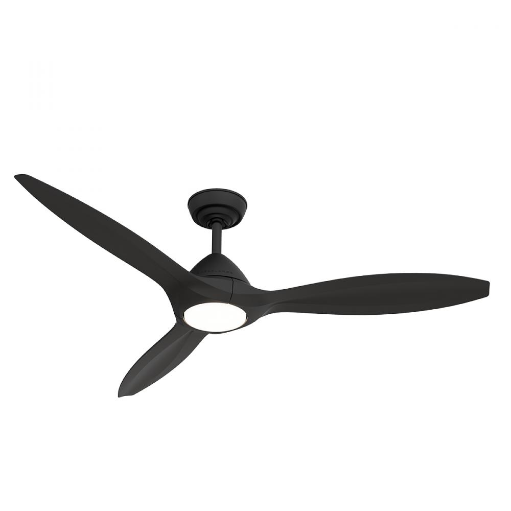 Casablanca 56" Surea ENERGY STAR® Matte Black Damp Rated Ceiling Fan w/ LED Lt Kit & Handheld Re