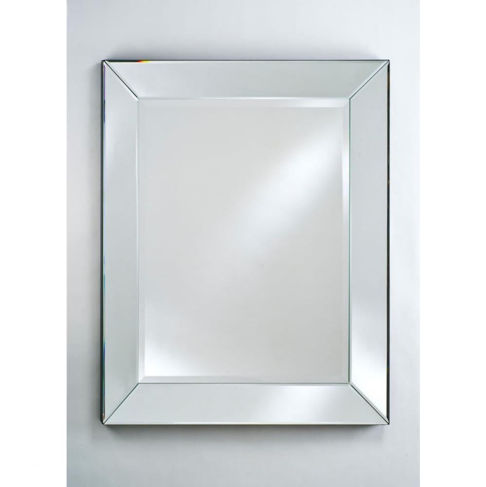 24X30 Rectangular Cut Glass & Etched (Radiance Contemporary Frame)