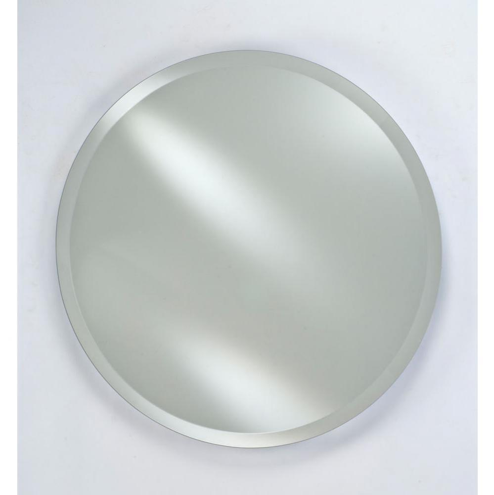 24'' Round Frameless Beveled- No Tilt Brackets