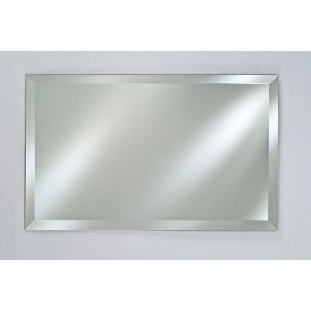 24X30 Rectangular Frameless Beveled Horizontal-No Tilt Brackets