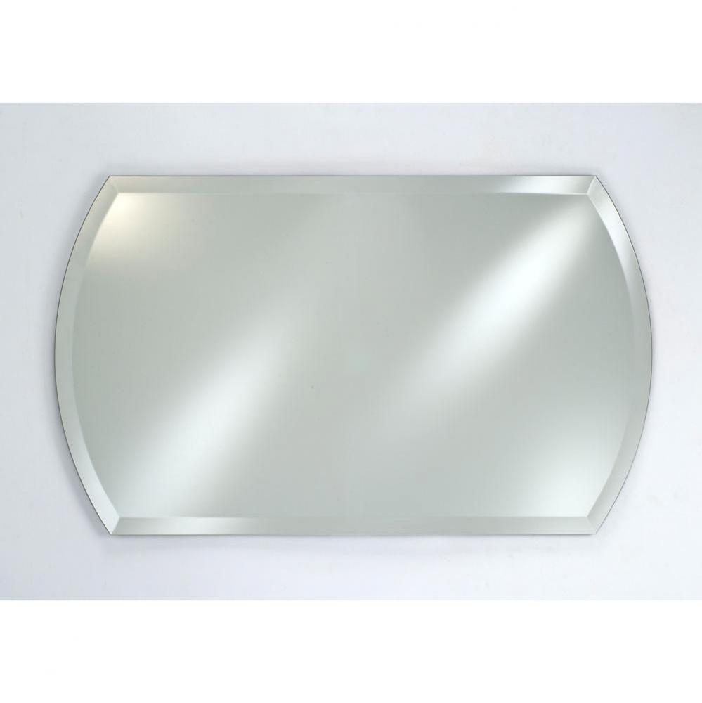 16X26 Double Arch Top Frameless Beveled Hung Horizontal- No Tilt Brackets
