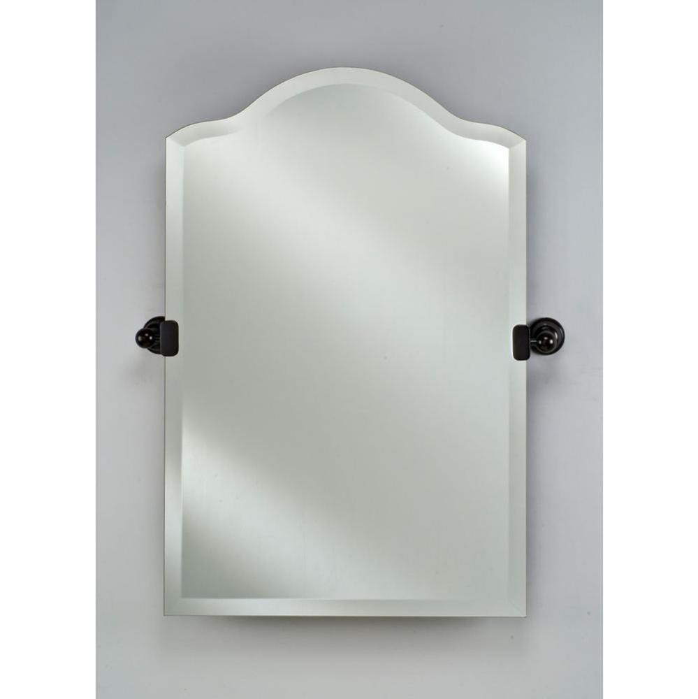 24X35 Scallop Top Frameless With Tilt Brackets Oil Rubbed Bronze Contemporary Brackets