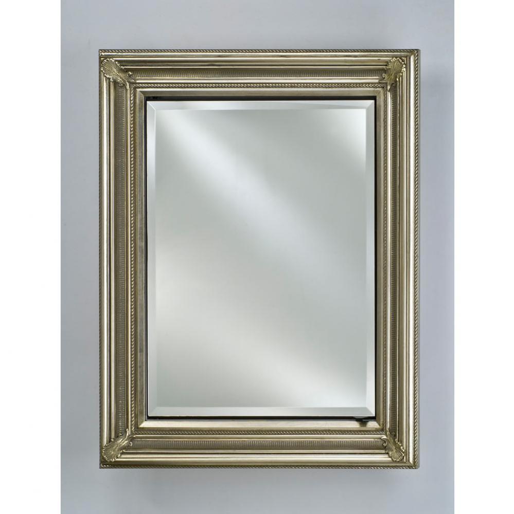 Single Door 28X34 Recessed Baroque Antique Silver