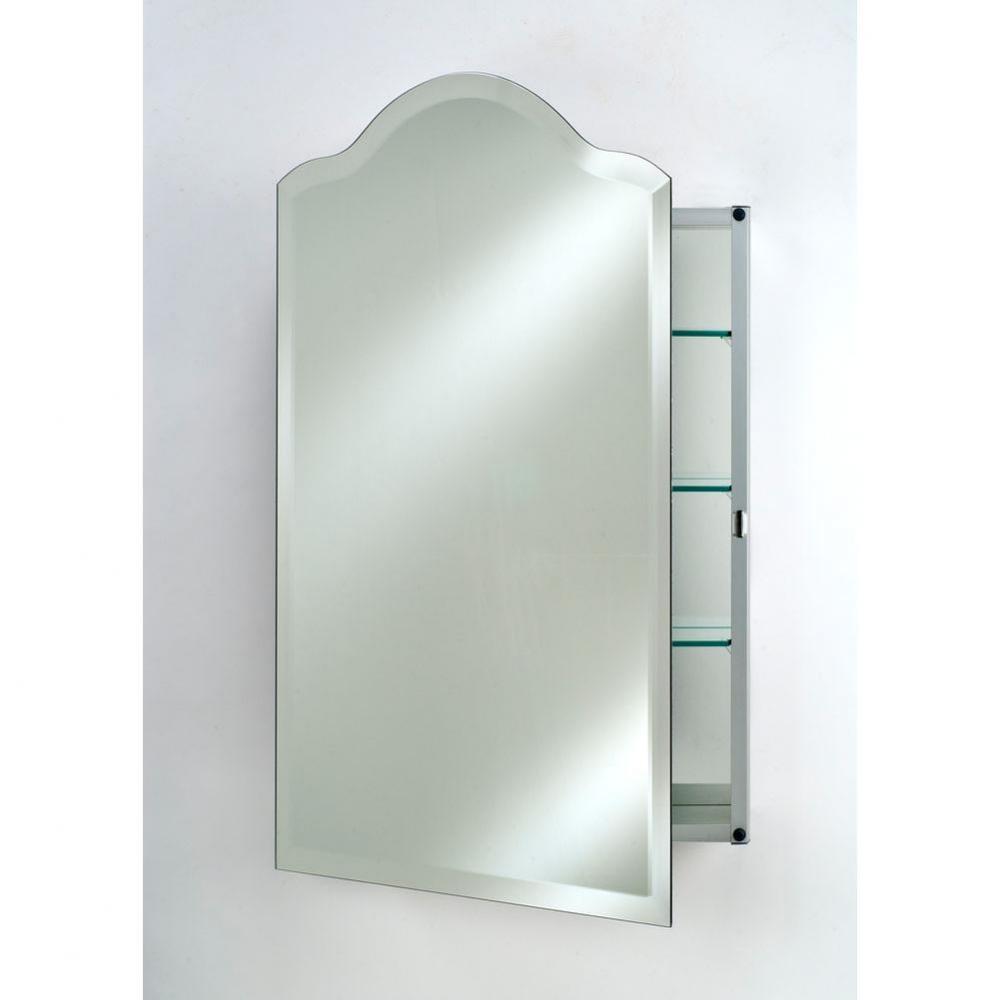 Single Door 16X22(16X25 O/D) Recessed Scallop Top Beveled Left Hinge