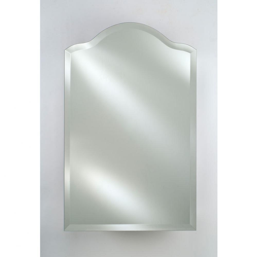 Single Door 24X30(24X35 O/D) Recessed Scallop Top Beveled Right Hinge