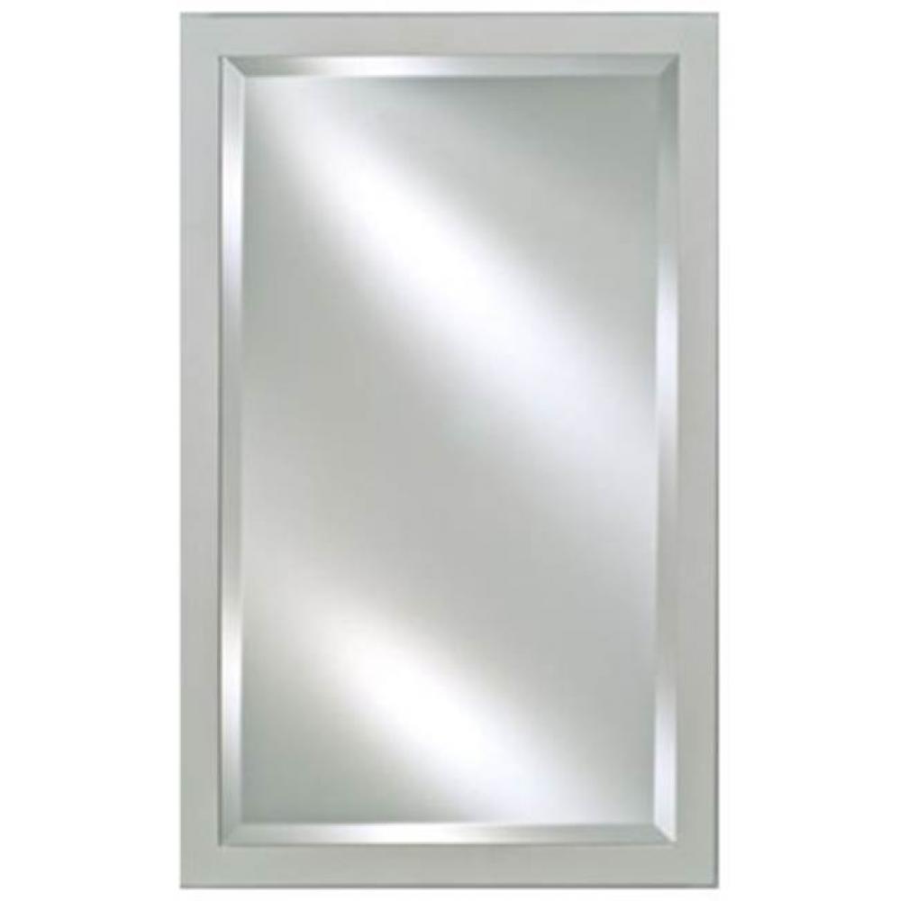 Single Door 16X26 Recessed Basix Antique Satin White