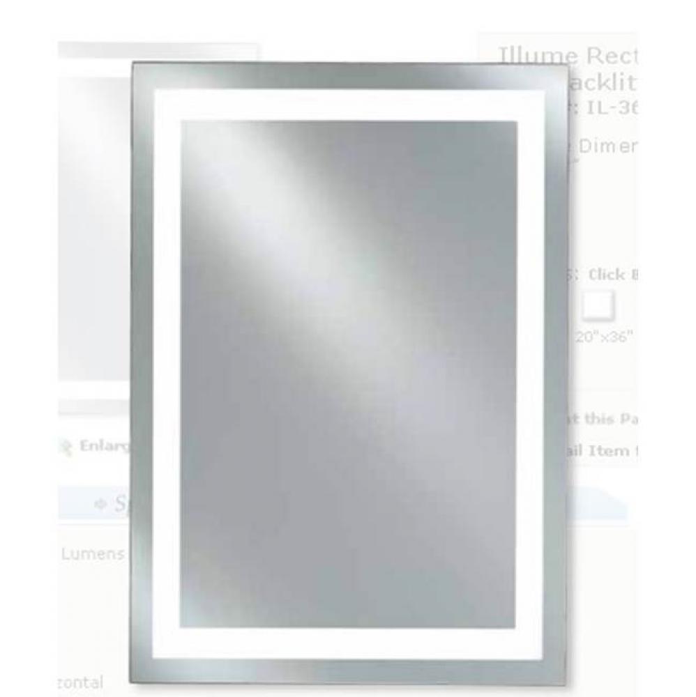 22X66 Led Rectangular Backlit Dressing Mirror