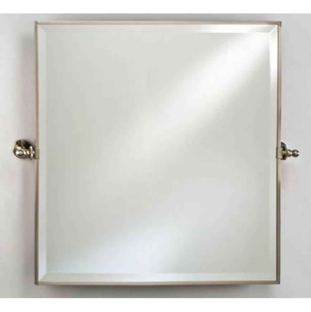 24X24 Square Framed With Brass Gear Style With Tilt Brackets & Trim Polished Chrome