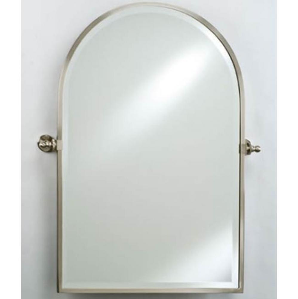 20X30 Arch Top Framed With Brass Gear Style With Tilt Brackets & Trim Polished Chrome