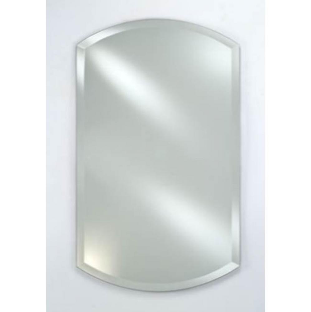 20X35 Scallop Top Frameless Beveled - No Tilt Brackets