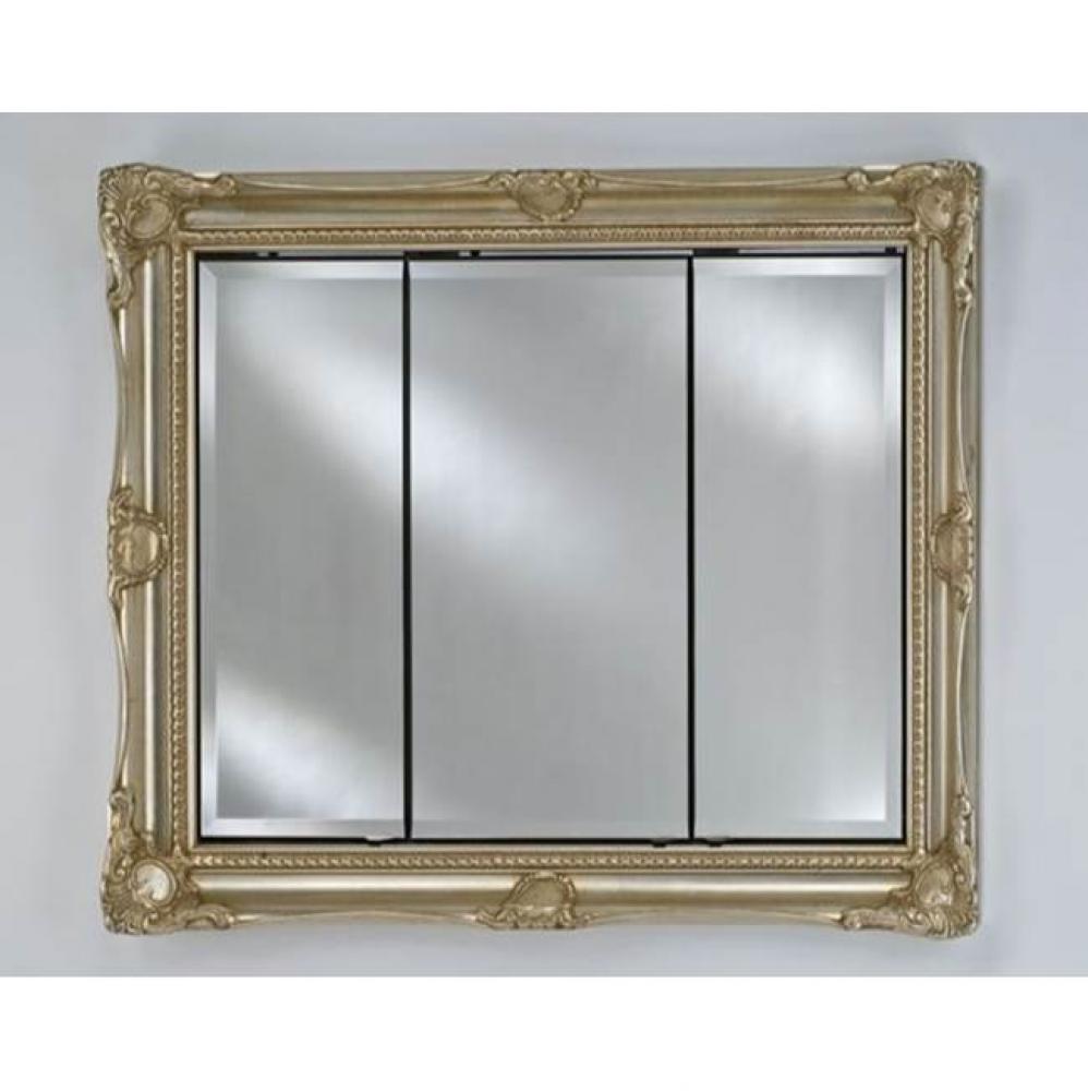 Triple Door 42X34 Recessed Baroque Antique Silver