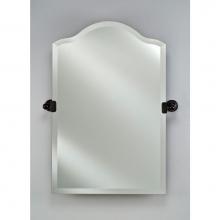 Afina Corporation RM-730-OB-C - 20X30 Scallop Top Frameless With Tilt Brackets Oil Rubbed Bronze Contemporary Brackets