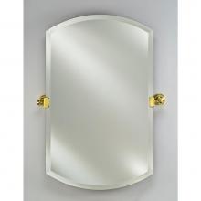 Afina Corporation RM-926-BR-T - 16X26 Double Arch Frameless With Tilt Brackets Polished Brass Traditional Brackets