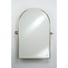 Afina Corporation RM-830-SN - 20X30 Arch Top Framed With Brass Gear Style With Tilt Brackets & Trim Satin Nickel