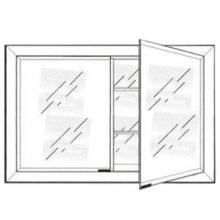 Afina Corporation DD2721RGLISC - Double Door 27X21 Recessed Polished Glimmer- Scallop