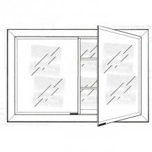 Afina Corporation DD3323RGLIFL-2 - Double Door 33X23 Recessed Polished Glimmer- Flat-2