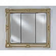 Afina Corporation TD4234RBARSV - Triple Door 42X34 Recessed Baroque Antique Silver