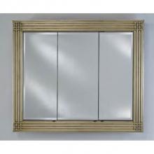 Afina Corporation TD5140RBARSV - Triple Door 51X40 Recessed Baroque Antique Silver