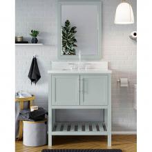 Icera V-6330.03 - Riose Vanity Cabinet (w towel shelf) 30-in, Ocean Grey