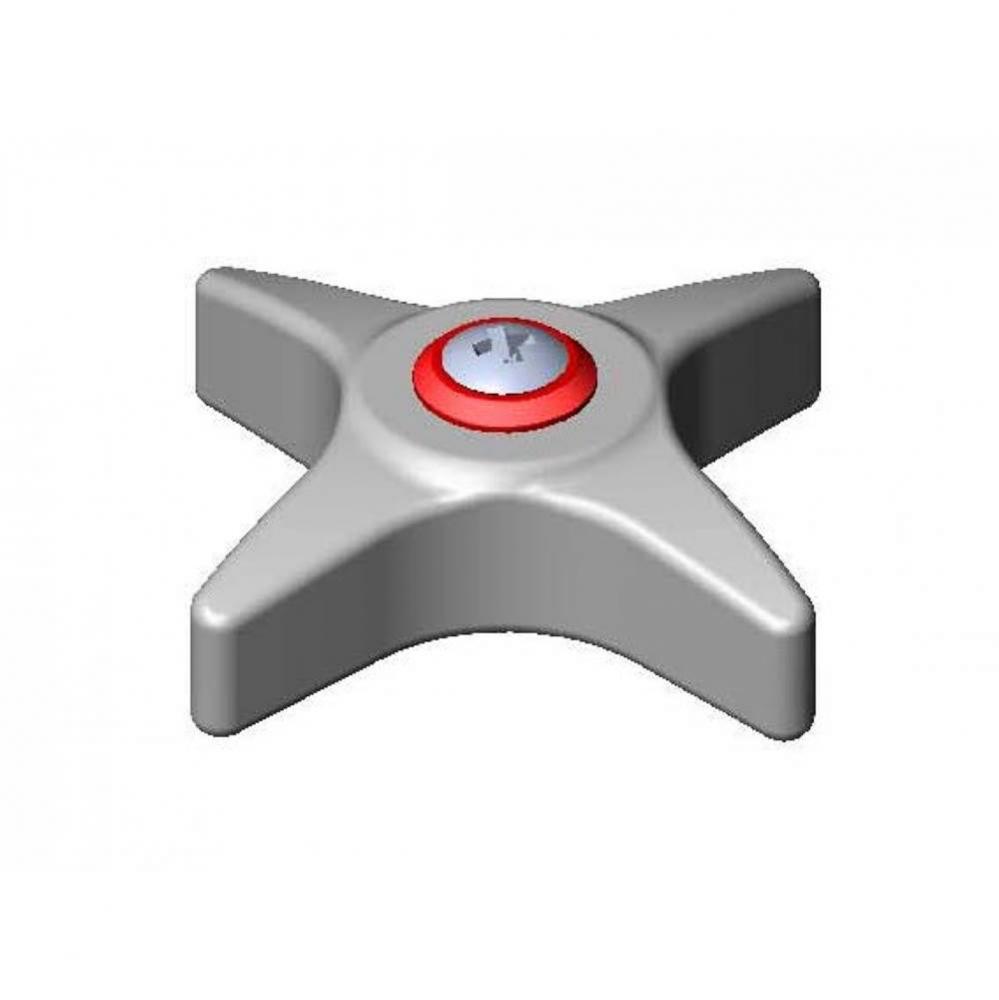 4-Arm Kitchen Handle w/ Hot Button & Scr