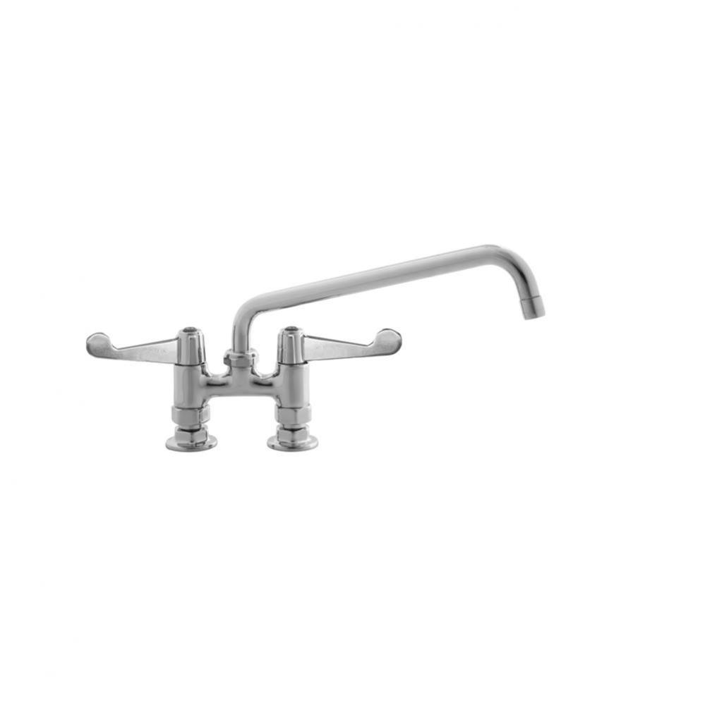equip 4'' c/c Deck Mount Faucet, Swivel, 12'' Swing Nozzle, 4'' Wris