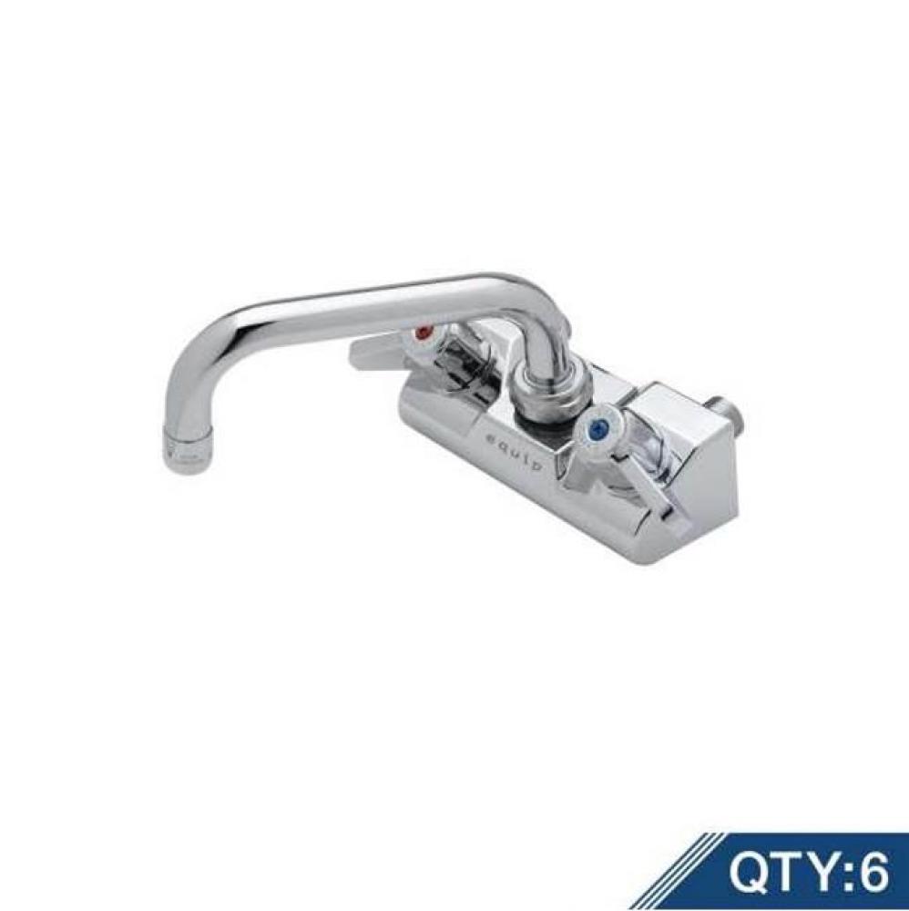 4'' Wall Mount Faucet w/ Quarter-Turn Ceramic Cartridges, 6'' Swing Nozzle w/