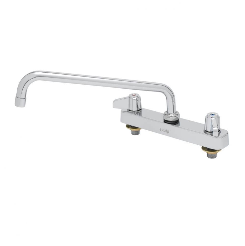 Equip 8'' Deck Mount Workboard Faucet, 12'' Swing Nozzle, Lever Handles
