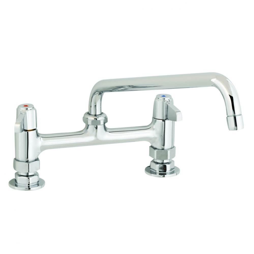 equip 8'' Deck Mount Faucet, Lever Handles, 10'' Swing Nozzle & 1/2'&