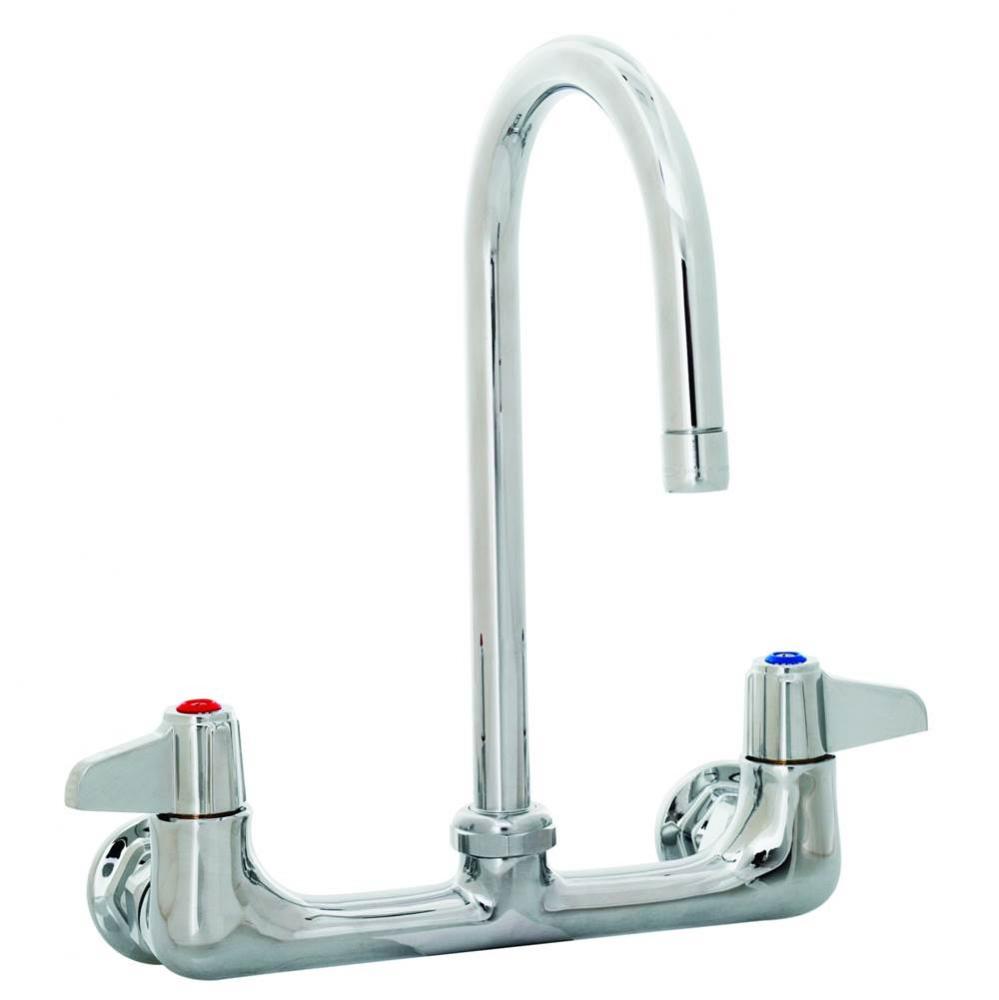 Faucet, Wall Mount, 8'' Centers, 5-1/2'' Swivel Gooseneck