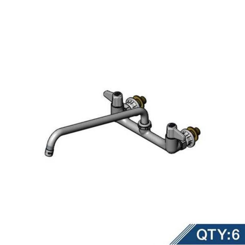 8'' Wall Mount Mixing Faucet w/ Quarter-Turn Ceramic Cartridges, 14'' Swing No