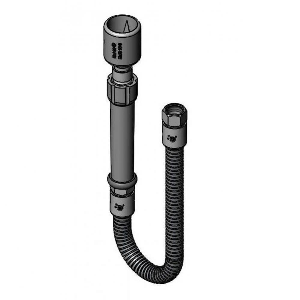 Hose, 20'' Flexible Stainless Steel with Fan Jet Spray Head