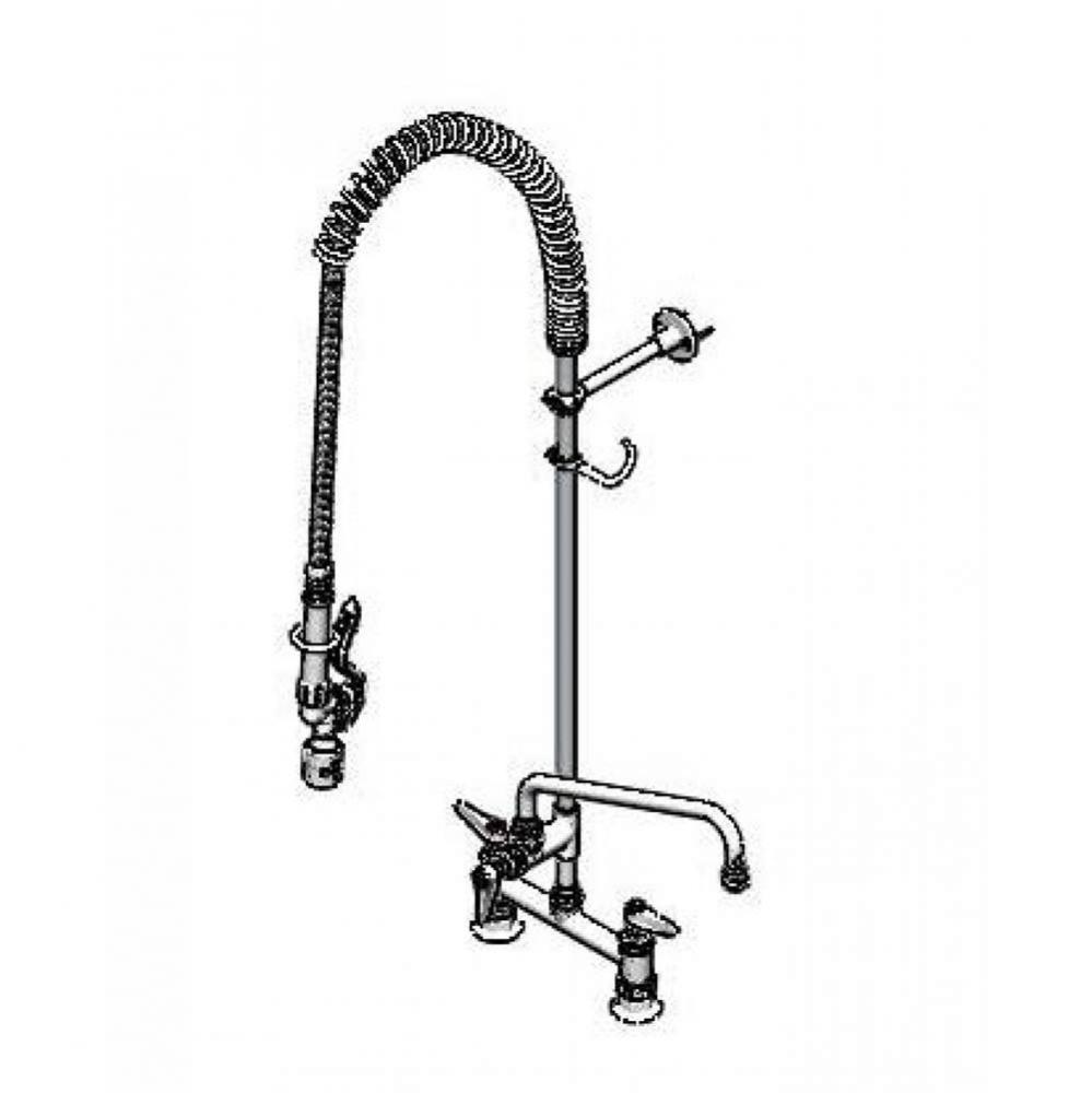 EasyInstall Pre-Rinse, Deck Mount Base, 8'' Centers, 12'' Add-On Fct w/ 1.5 GP