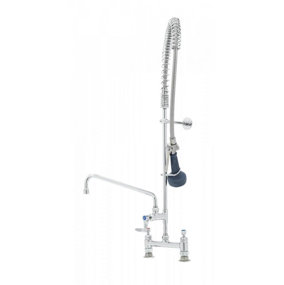 EasyInstall Pre-Rinse, Spring Action, 8'' Deck Mount, 12'' Add-On Fct, B-0108-