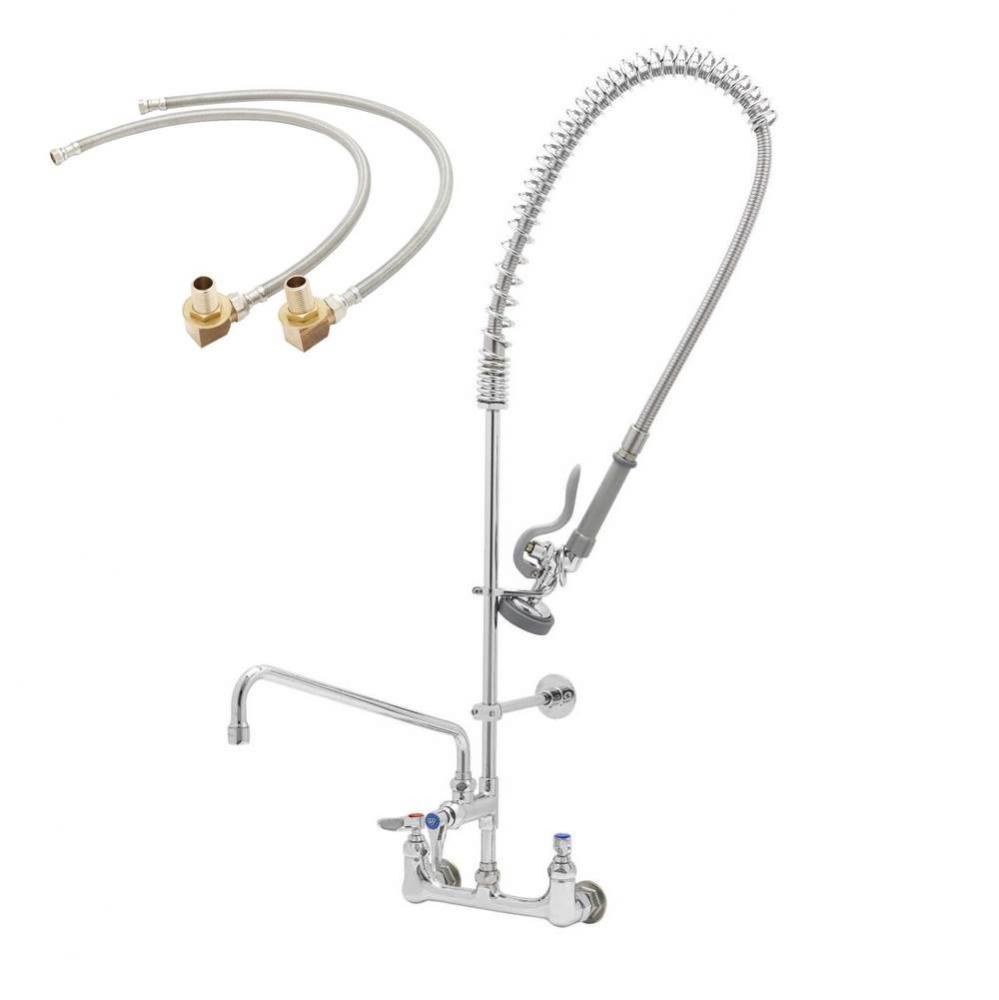 Pre-Rinse Unit, 8'' Wall Mount, ADF w/ 12'' Swing Nozzle, Ceramas, Wall Bracke