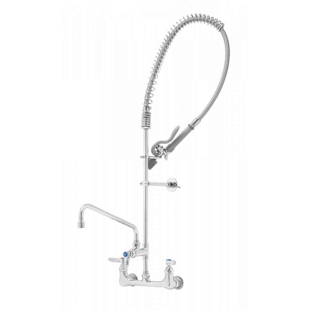 Pre-Rinse Unit: 8'' Wall Mount, Add-On Fct & 12'' Swing Nozzle, B-0107-C,