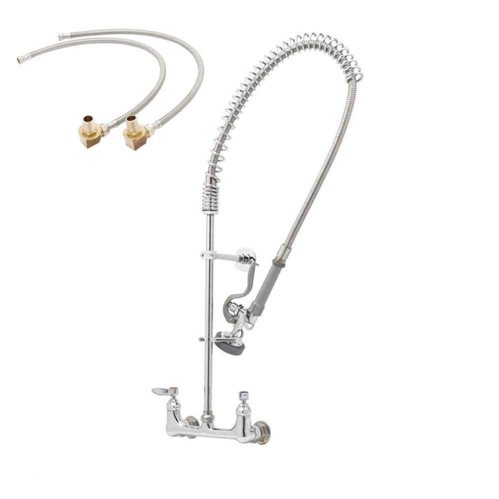 Pre-Rinse Unit, 8'' Wall Mount Base Faucet, Eternas, B-0107, Wall Bracket, B-0230-KIT